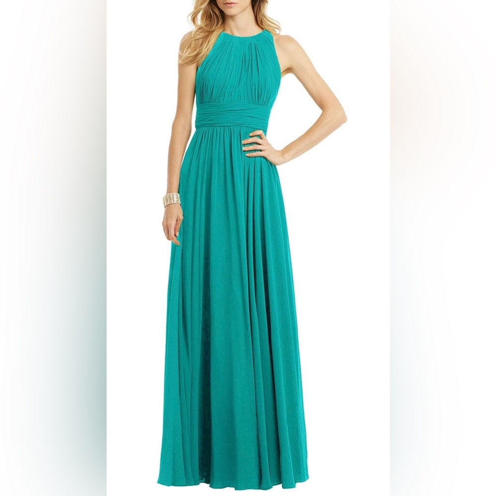 Plus size Turquoise long formal dress